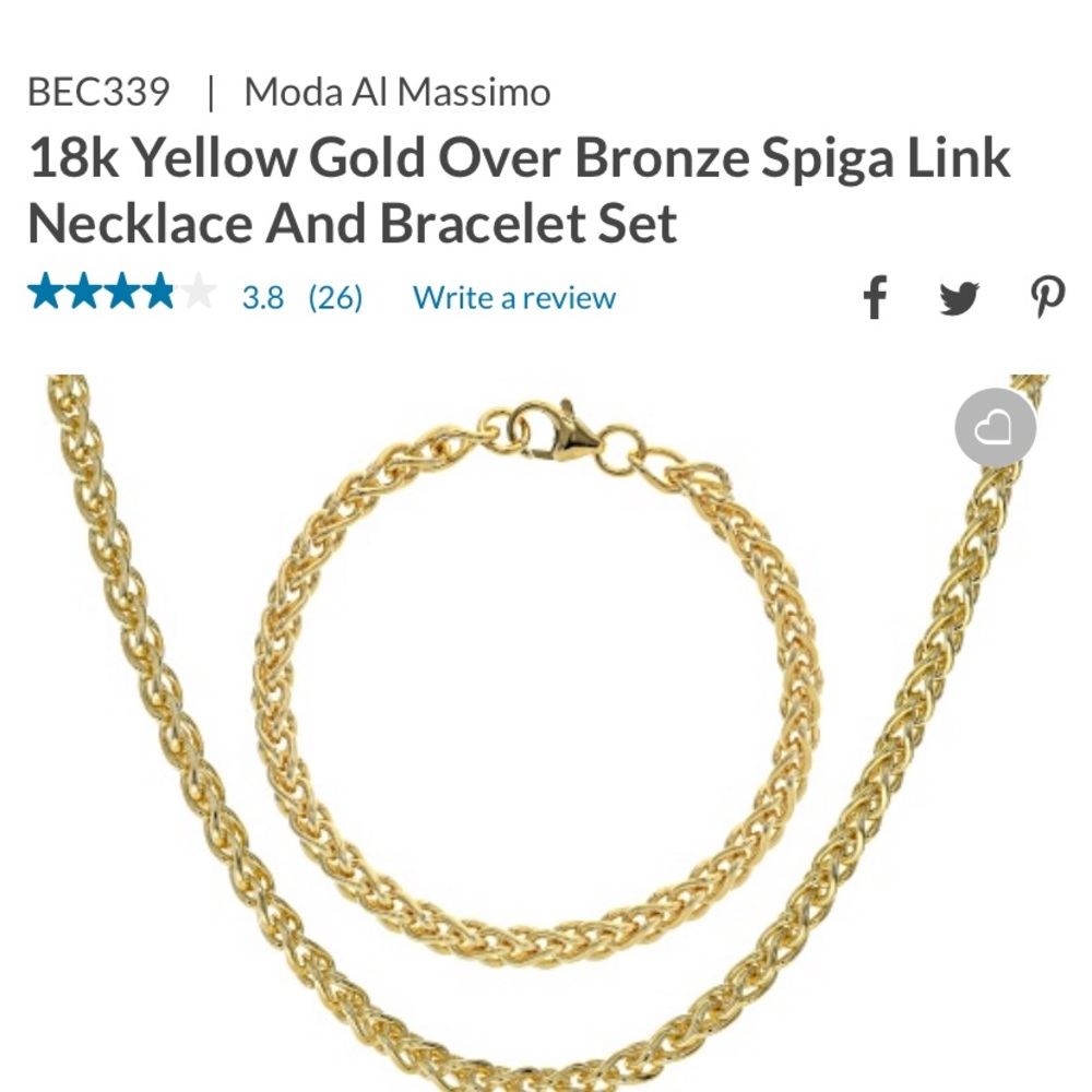 ✨ 18k Gold Necklace & Bracelet Set ✨